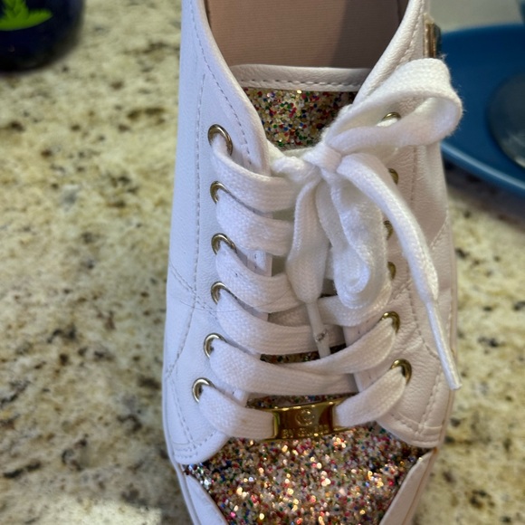 Guess White Sneakers with Multicolor Glitter Size 9 - Picture 9 of 10